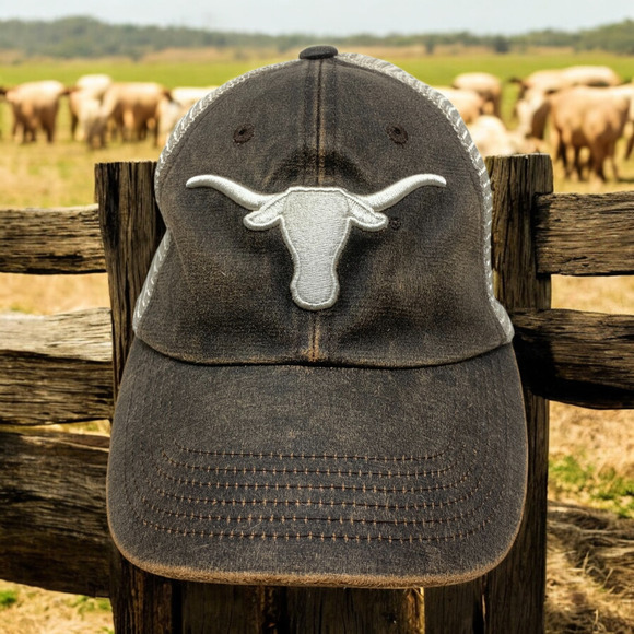 TOW University of Texas UT Longhorns Waxed Cotton Fitted Hat Cap Top of World - Picture 1 of 7